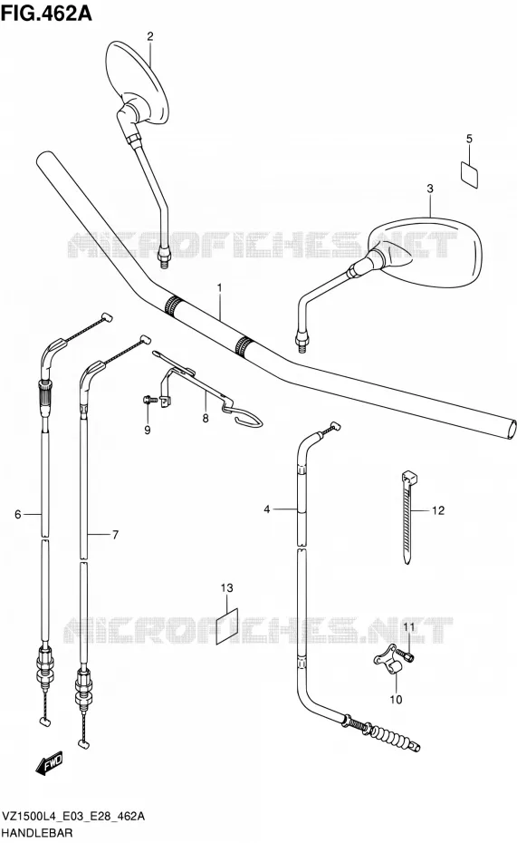 GUIDON Suzuki MOTO 1500 BOULEVARD 2014  VZ1500 L4 (E03,E28,E33)