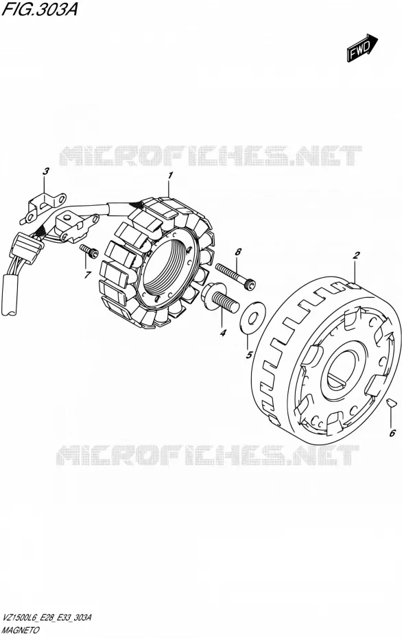 ALLUMAGE ROTOR - STATOR Suzuki MOTO 1500 BOULEVARD 2016  VZ1500 L6 (E03,E28,E33)
