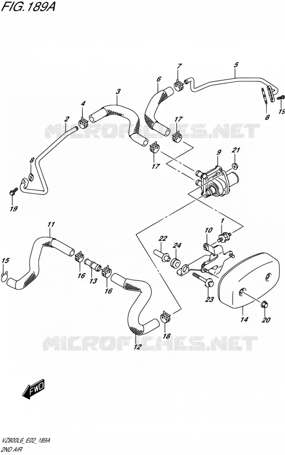 SYSTEME RECYCLAGE GAZ ECHAPPEMENT Suzuki MOTO 800 INTRUDER 2016  VZ800 L6 (E19)