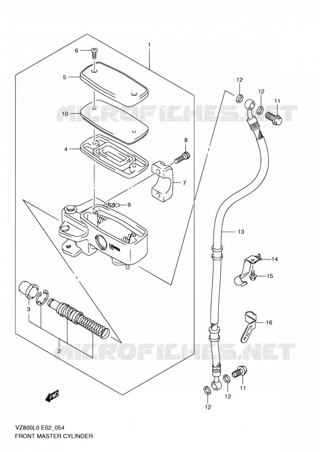 MAITRE CYLINDRE AVANT Suzuki MOTO 800 MARAUDER 2010  VZ800UE L0 (E19)