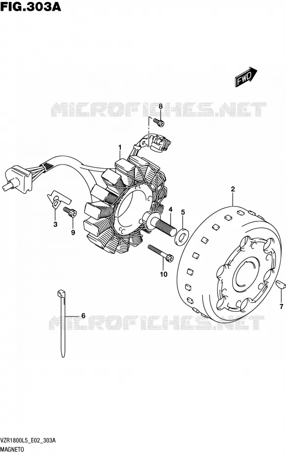 ALLUMAGE ROTOR - STATOR Suzuki MOTO 1800 INTRUDER 2015  VZR1800BZUF L5 (E19)