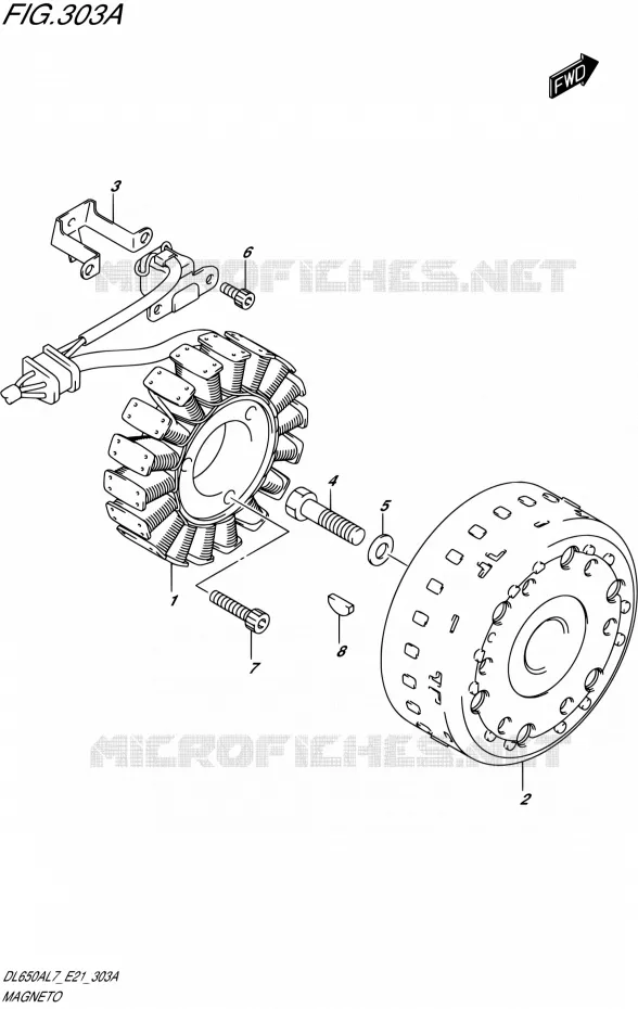 ALLUMAGE ROTOR - STATOR Suzuki MOTO 650 V-STROM 2017  DL650AL7 E21