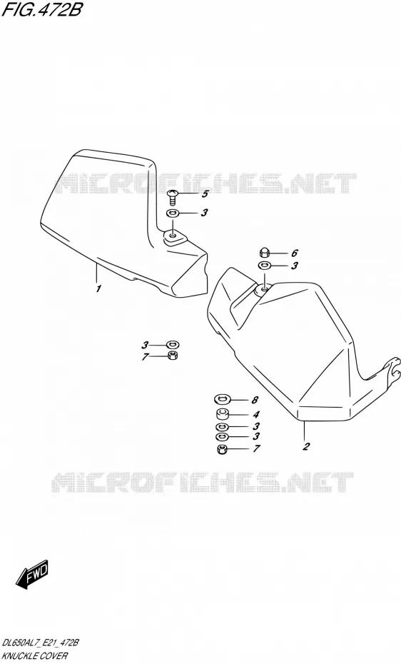 PROTEGES MAINSDL650XAUEL7 E21) Suzuki MOTO 650 V-STROM 2017  DL650AL7 E21