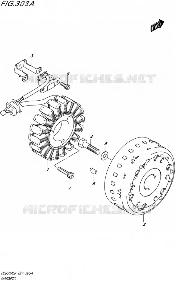 ALLUMAGE ROTOR - STATOR Suzuki MOTO 650 V-STROM 2018  DL650XAL8 E21