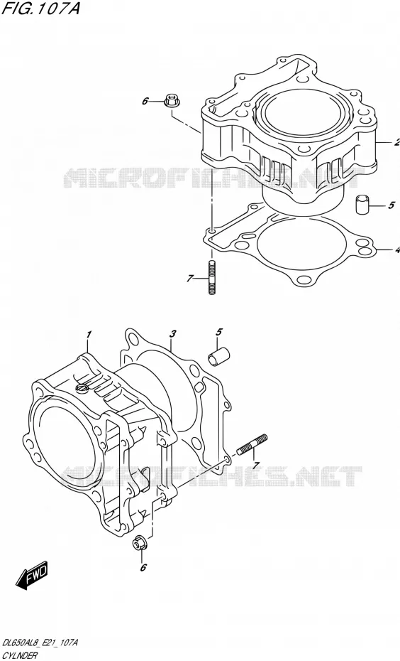 CYLINDRE Suzuki MOTO 650 V-STROM 2018  DL650A L8 E21