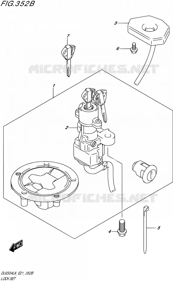 KIT SERRURE Suzuki MOTO 650 V-STROM 2018  DL650A L8 E21