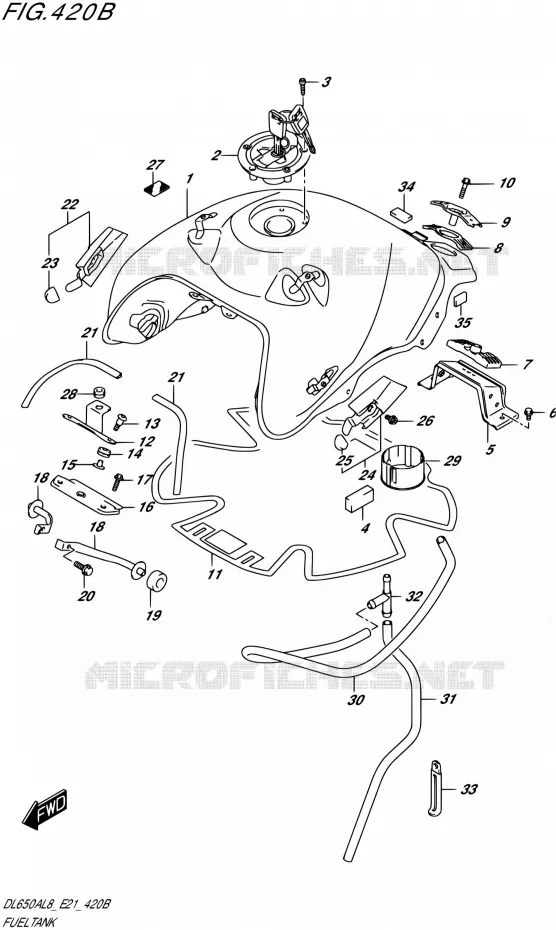 RESERVOIR D'ESSENCEAUE) (FOR YVB,YWW) Suzuki MOTO 650 V-STROM 2018  DL650A L8 E21