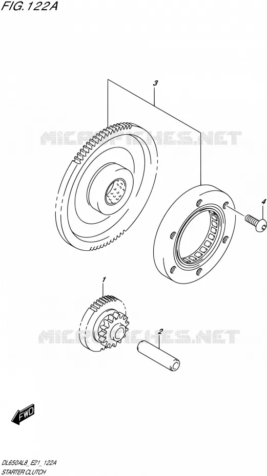 ROUE LIBRE DE DEMARREUR Suzuki MOTO 650 V-STROM 2018  DL650XAL8 E21