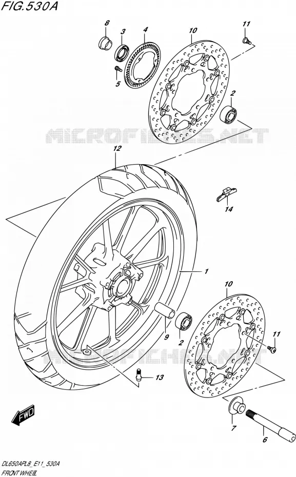 ROUE AVANT Suzuki MOTO 650 V-STROM 2018  DL650AP L8 (E11)