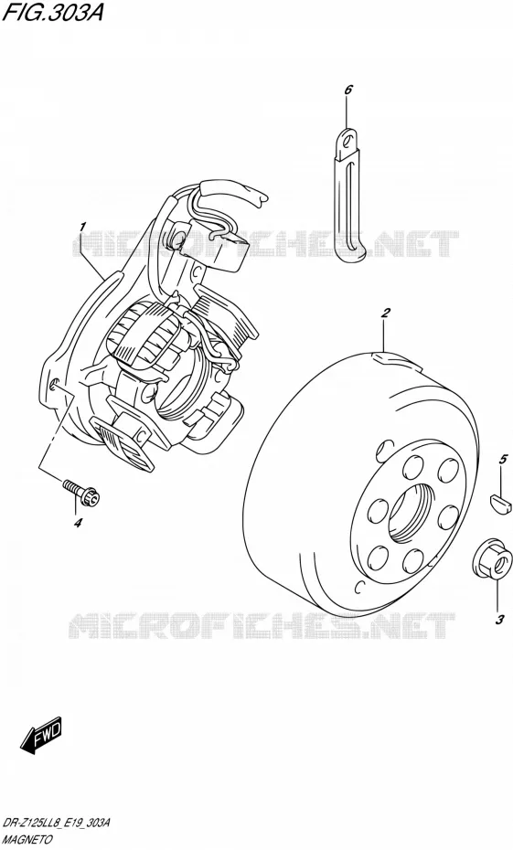 ALLUMAGE ROTOR - STATOR Suzuki MOTO 125 DR-Z 2018  DR-Z125LL8 E19