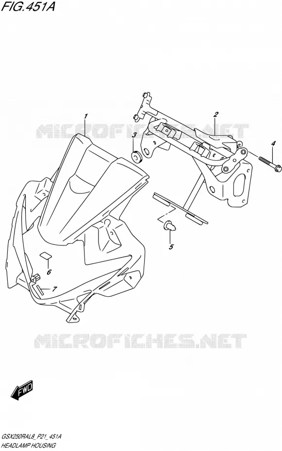 BOL DE PHARE Suzuki MOTO 250 GSX-R 2018  GSX250RA L8/GSX250RZA L8 P21