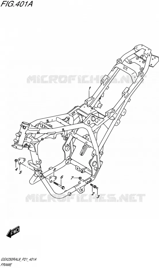 CADRE Suzuki MOTO 250 GSX-R 2018  GSX250RA L8/GSX250RZA L8 P21