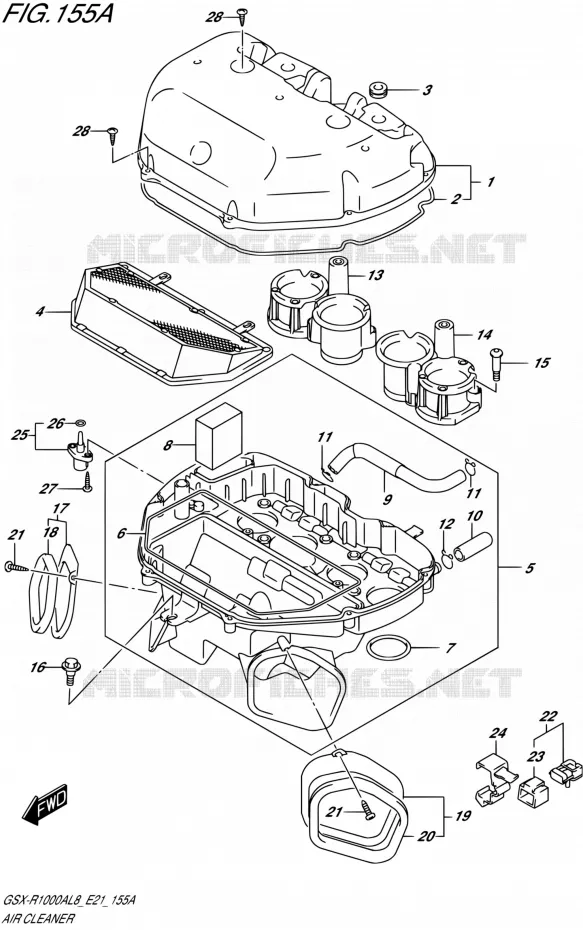 FILTRE A AIR Suzuki MOTO 1000 GSX-R 2018  GSX-R1000RZAL8 / GSX-R1000RAL8 E21