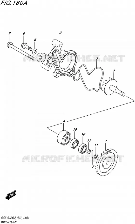POMPE A EAU Suzuki MOTO 125 GSX-R 2018  GSX-R125L8 P21