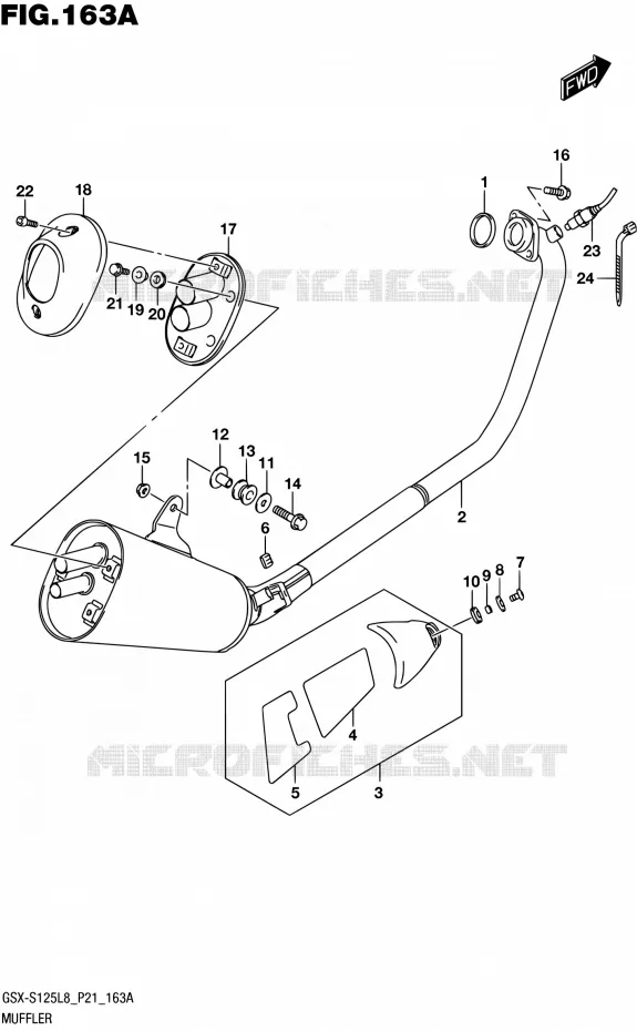 SILENCIEUX Suzuki MOTO 125 GSX-S 2018  GSX-S125L8 P21
