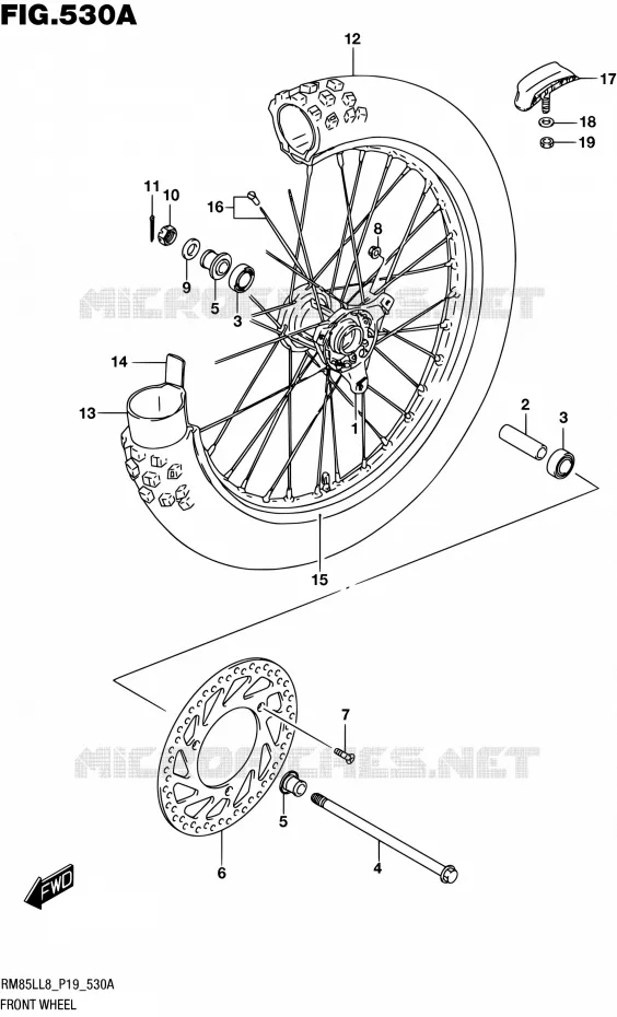 ROUE AVANT Suzuki MOTO 85 RM 2018  RM85LL8 P19