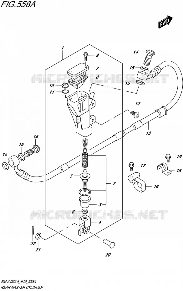 MAITRE CYLINDRE ARRIERE Suzuki MOTO 450 RM-Z 2019  RM-Z450 L9 (E19)