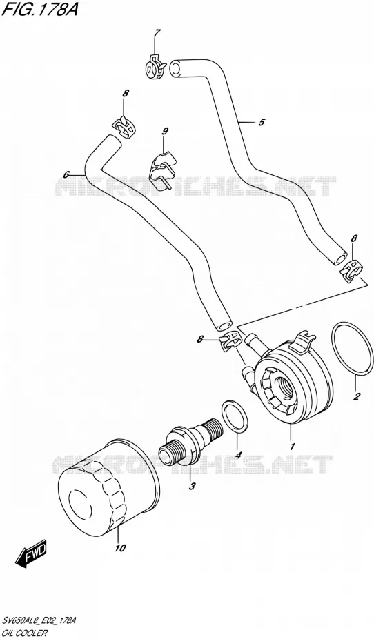 RADIATEUR D'HUILE Suzuki MOTO 650 SV 2018  SV650AL8 E02