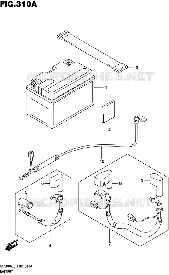 BATTERIE Suzuki SCOOTER 200 BURGMAN 2018  UH200AL8 P02