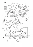 CARENAGE TETE DE FOURCHE (MODELE J 9WV) pour Suzuki GSX-F 1100 1993