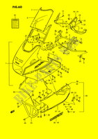 CARENAGE TETE DE FOURCHE (MODELE K 33J,24D) pour Suzuki GSX-F 1100 1993