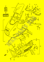 CARENAGE TETE DE FOURCHE (MODELE N/P) pour Suzuki GSX-F 1100 1991