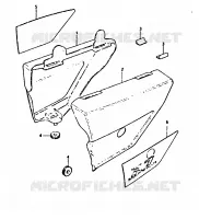 CARENAGES ARRIERE  (MODELE N : ~F.NO. 107281) pour Suzuki GT 250 1999
