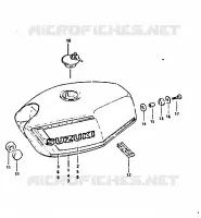 RESERVOIR D'ESSENCE (MODELE N : F.NO. 107282~) pour Suzuki GT 250 1999