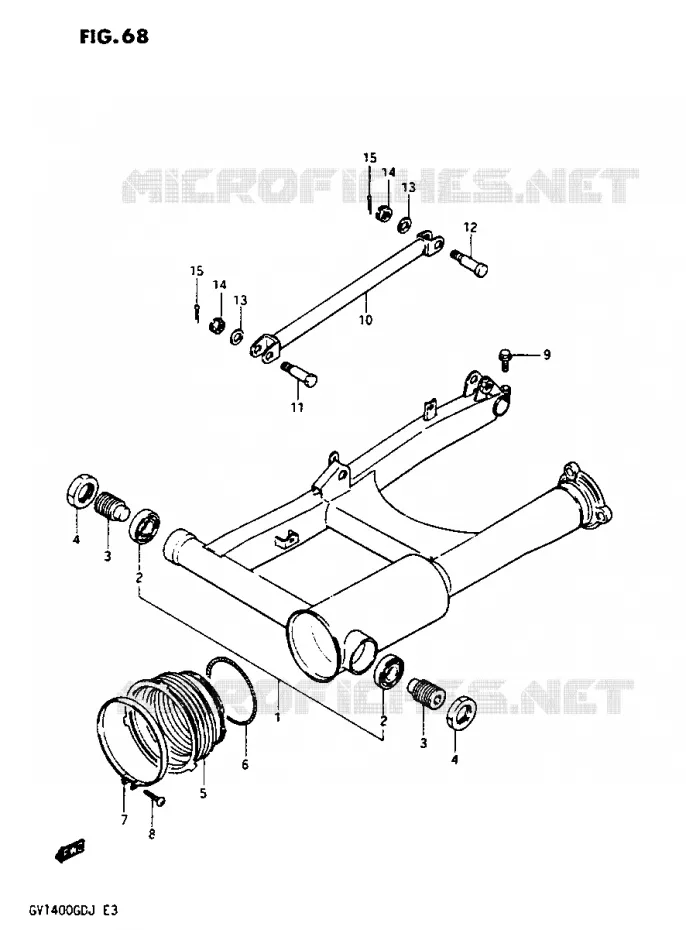 BRAS OSCILLANT ARRIERE Suzuki MOTO 1400 CAVALCADE 1987  GV1400GTH(G/H/J)