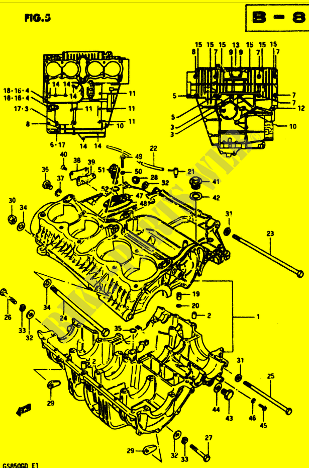 CARTER (MODELE D) pour Suzuki GS 850 1982