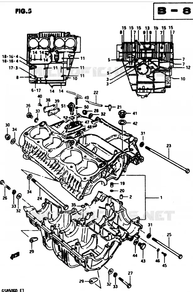 CARTER (MODELE D) Suzuki MOTO 850 GS 1983  GS850GD(E1)