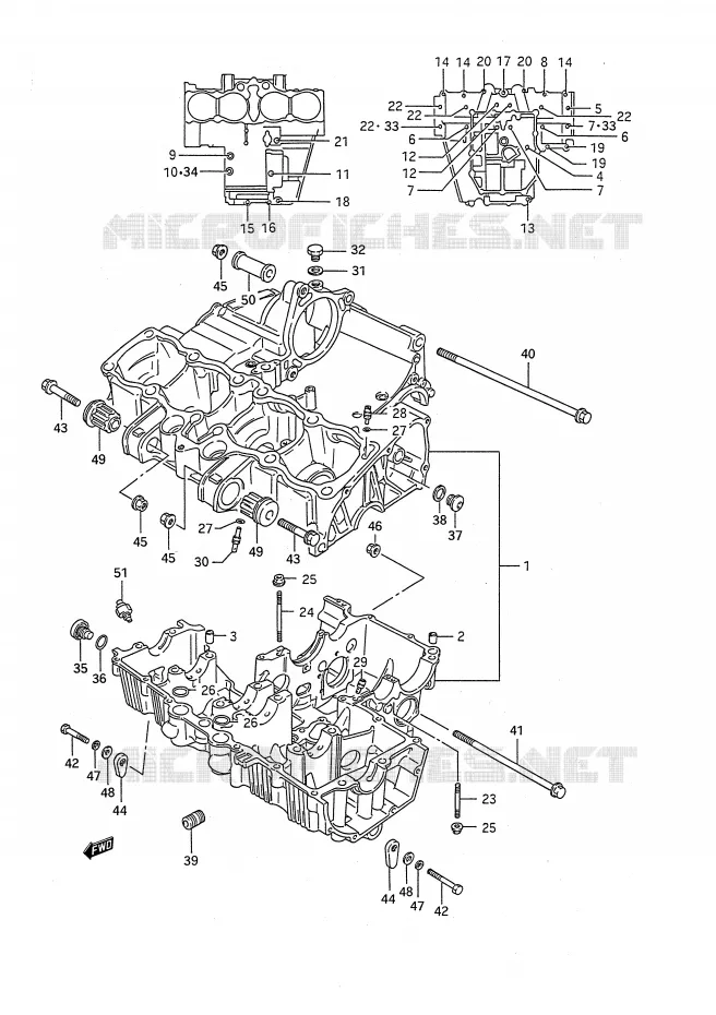 CARTER Suzuki MOTO 1100 GSX-F 1992  GSX1100FN(E28)