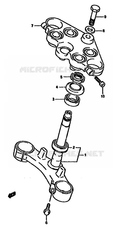 COLONNE DE DIRECTION Suzuki MOTO 750 GSX-F 1992  GSX750FN(K-T)