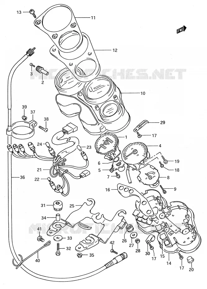COMPTEUR (MODELE N/P) Suzuki MOTO 750 GSX-R 1992  GSX-R750WN(E28)