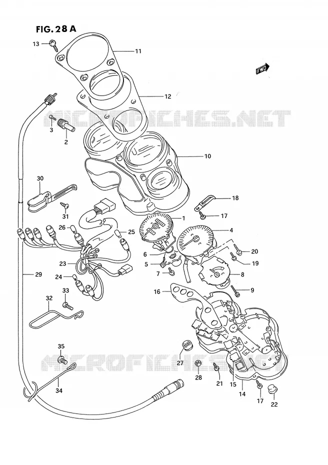 COMPTEUR (MODELE R/S) Suzuki MOTO 750 GSX-R 1992  GSX-R750WN(E2)