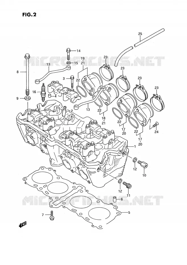 CULASSE (MODELE N/P) Suzuki MOTO 750 GSX-R 1995  GSX-R750WS(E2)