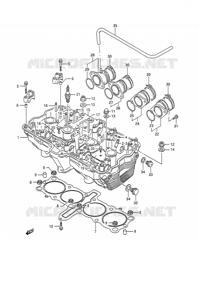 CULASSE Suzuki MOTO 1100 GSX-R 1992  GSX-R1100N(E28)