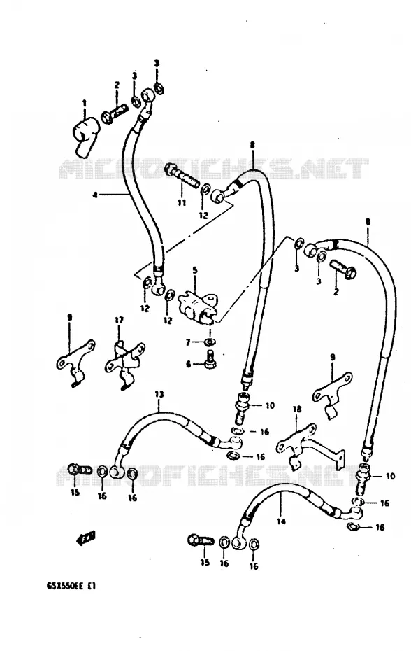 DURITE DE FREIN AVANT Suzuki MOTO 550 GSX-E 1984  GSX550EE(E1)