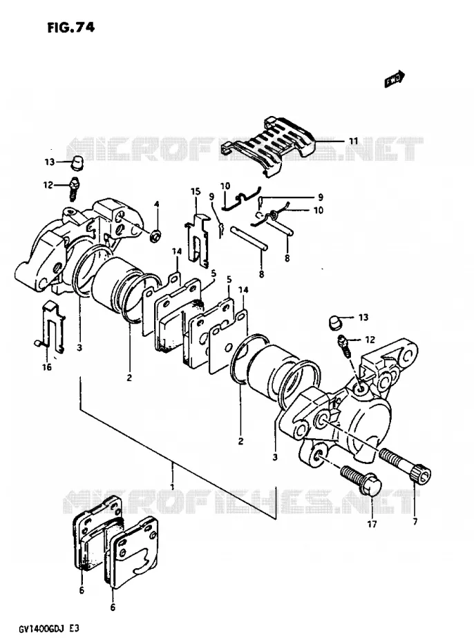 ETRIER DE FREIN ARRIERE Suzuki MOTO 1400 CAVALCADE 1987  GV1400GTH(G/H/J)