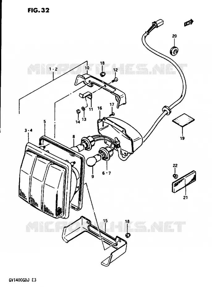FEU ARRIERE Suzuki MOTO 1400 CAVALCADE 1986  GV1400GDG(G/H/J)