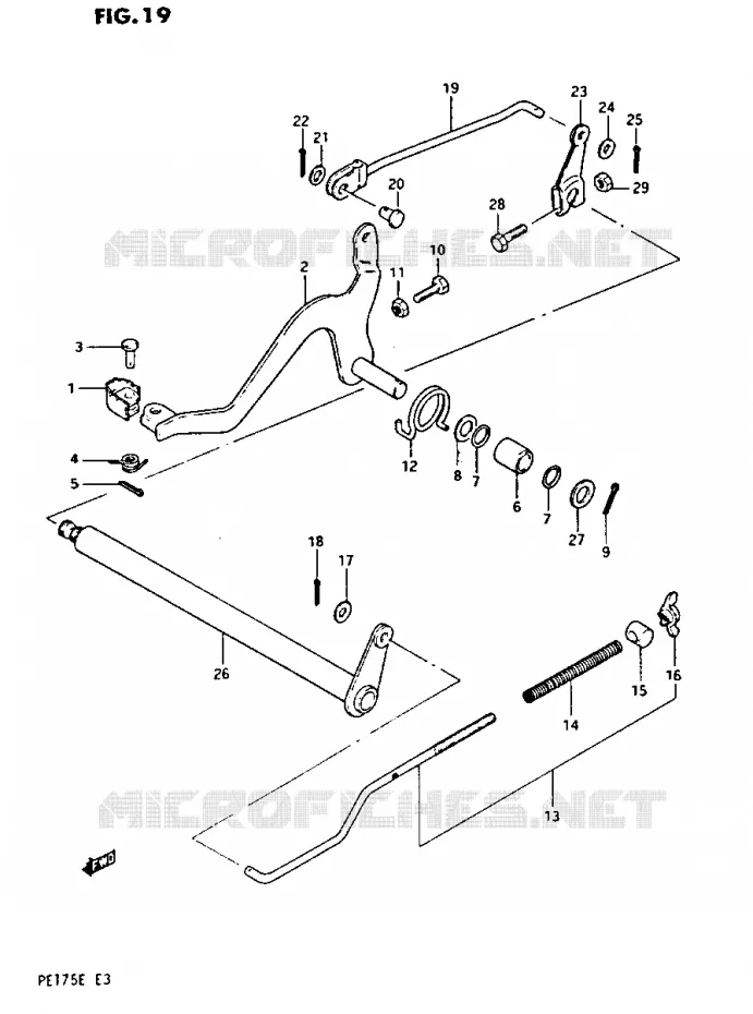 FREIN ARRIERE Suzuki MOTO 175 PE 1984  PE175E