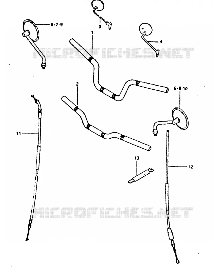GUIDON (GSX400ET, GSX400EX) Suzuki MOTO 400 GSX 1981  GSX400EX(T/X)