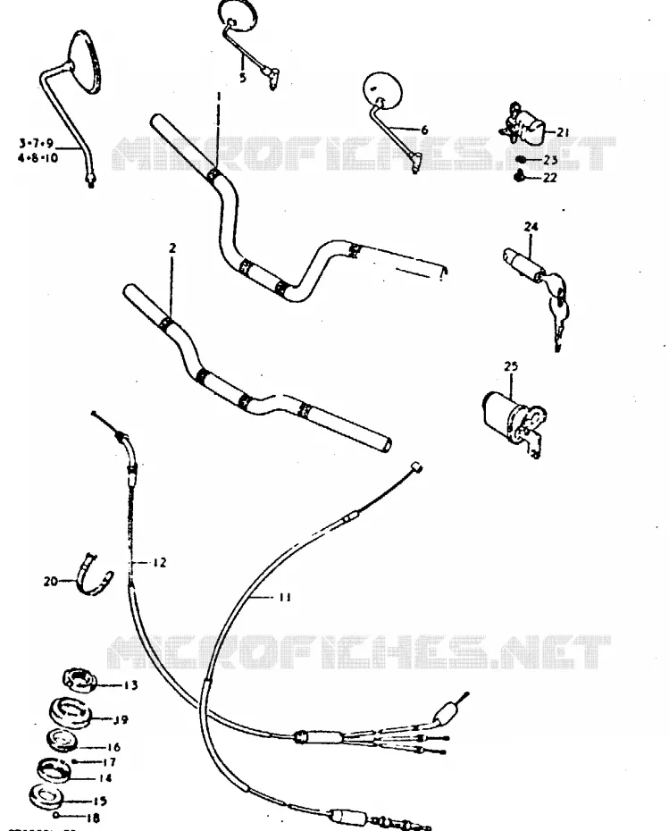 GUIDON Suzuki MOTO 250 GT 1999  GT250X(N/X)