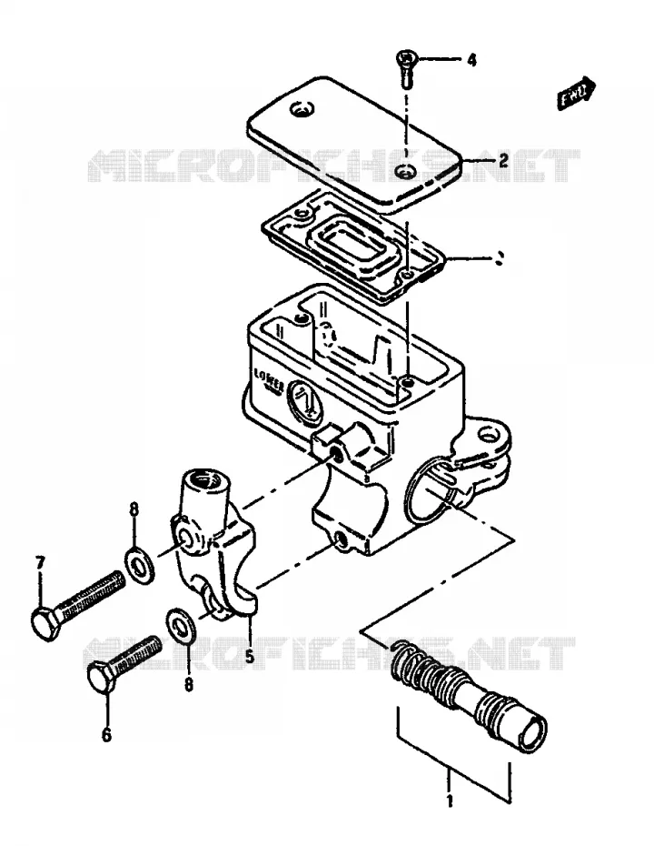 MAITRE CYLINDRE AVANT Suzuki MOTO 550 GSX-E 1987  GSX550ESH(F/G/H)