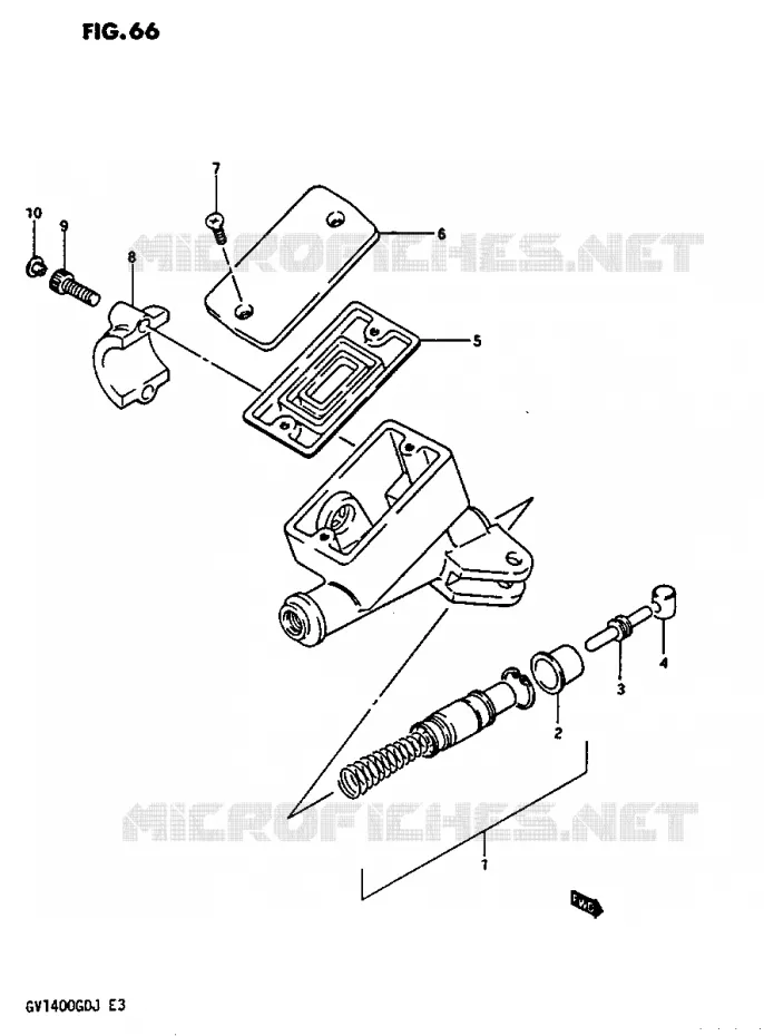 MAITRE CYLINDRE D'EMBRAYAGE Suzuki MOTO 1400 CAVALCADE 1987  GV1400GDH(G/H/J)