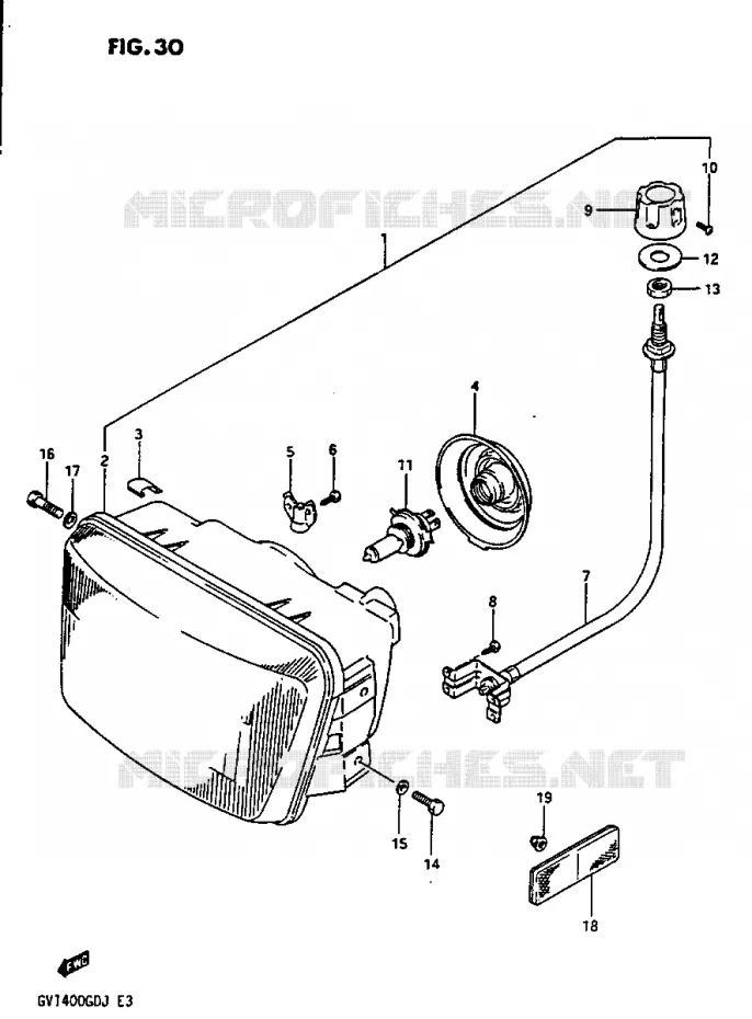 PHARE Suzuki MOTO 1400 CAVALCADE 1986  GV1400GCG(G/H/J)