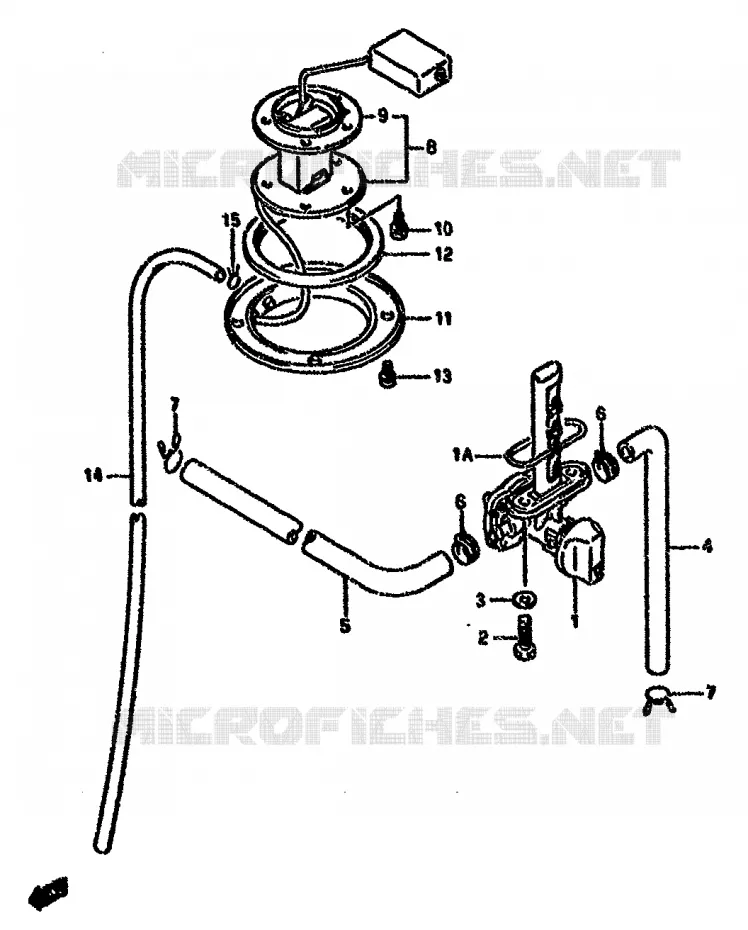 ROBINET D'ESSENCE Suzuki MOTO 750 GSX-F 1991  GSX750FM(K-T)