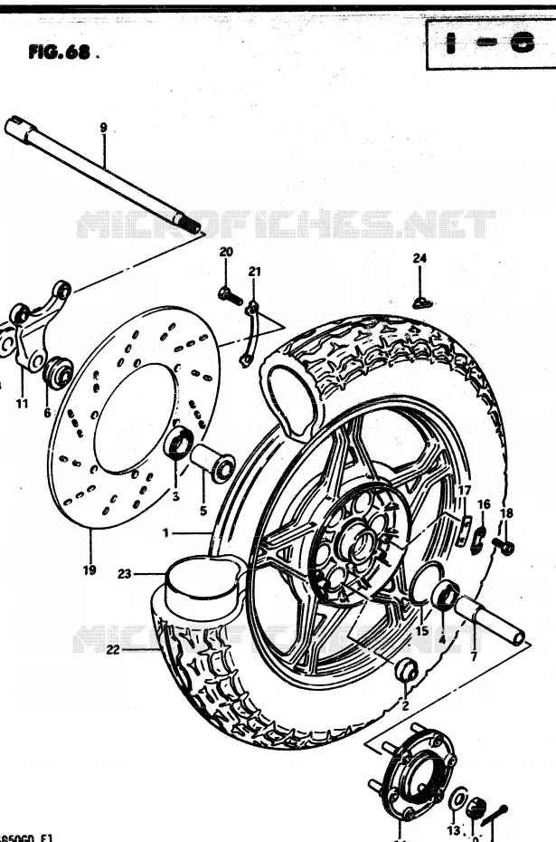 ROUE ARRIERE Suzuki MOTO 850 GS 1982  GS850GZ(E1)