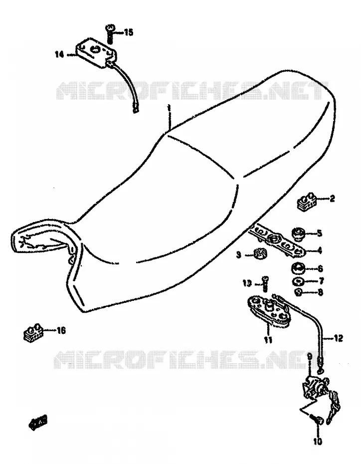 SELLE (MODELE S/T) Suzuki MOTO 750 GSX-F 1992  GSX750FN(K-T)