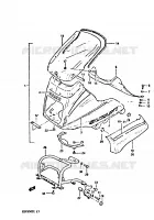 CARENAGE TETE DE FOURCHE (GSX550ESD) pour Suzuki GSX-E 550 1984